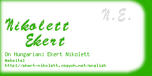 nikolett ekert business card